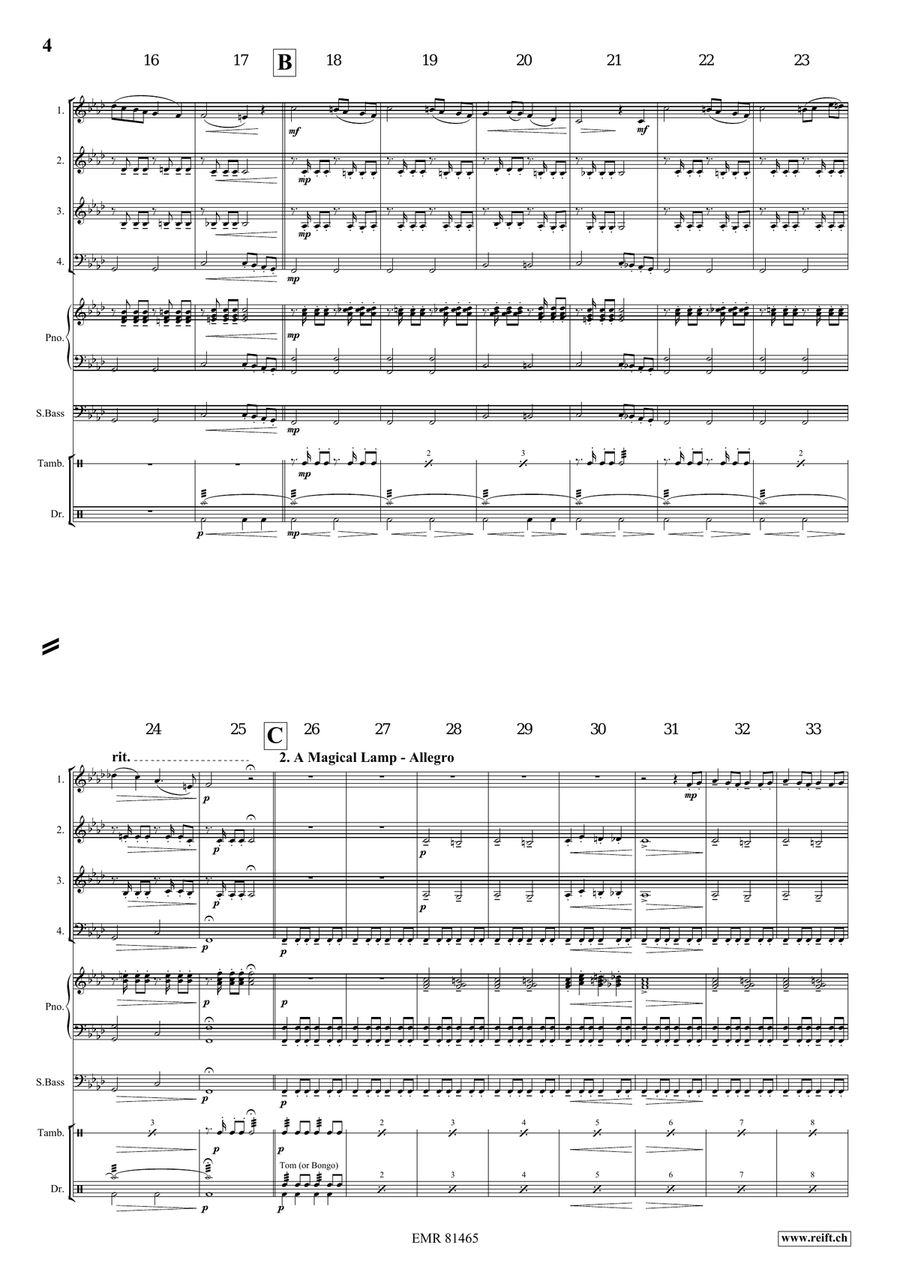 Aladdin Aladdin Woodwind Quartet scores gallery preview page 5