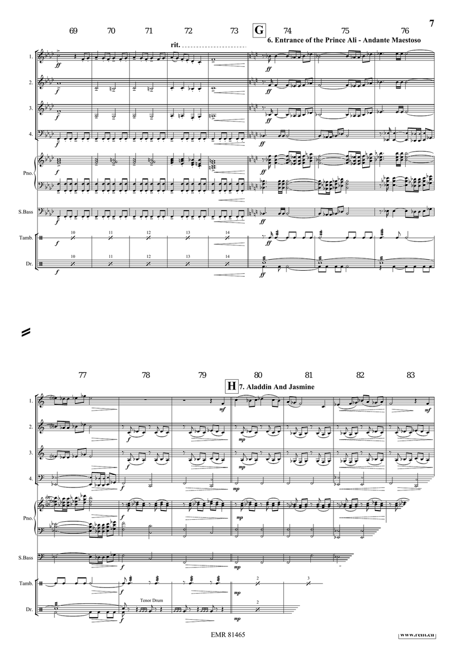 Aladdin Aladdin Woodwind Quartet scores gallery preview page 8