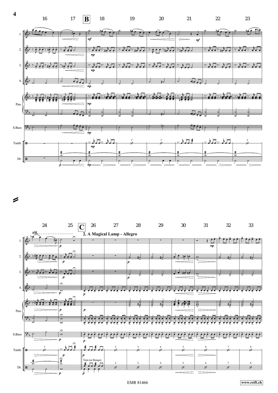 Aladdin Aladdin Flute Quartet scores gallery preview page 5