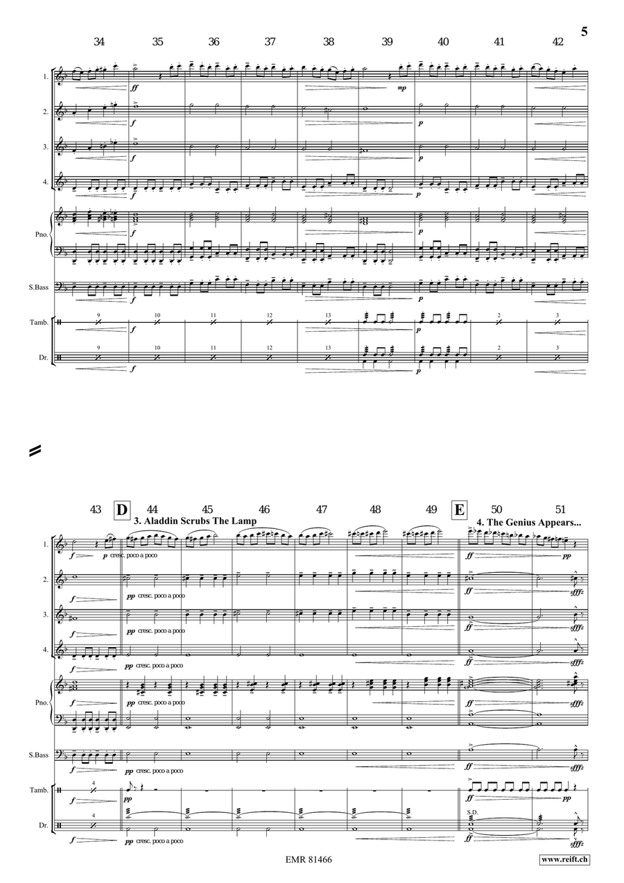 Aladdin Aladdin Flute Quartet scores gallery preview page 6