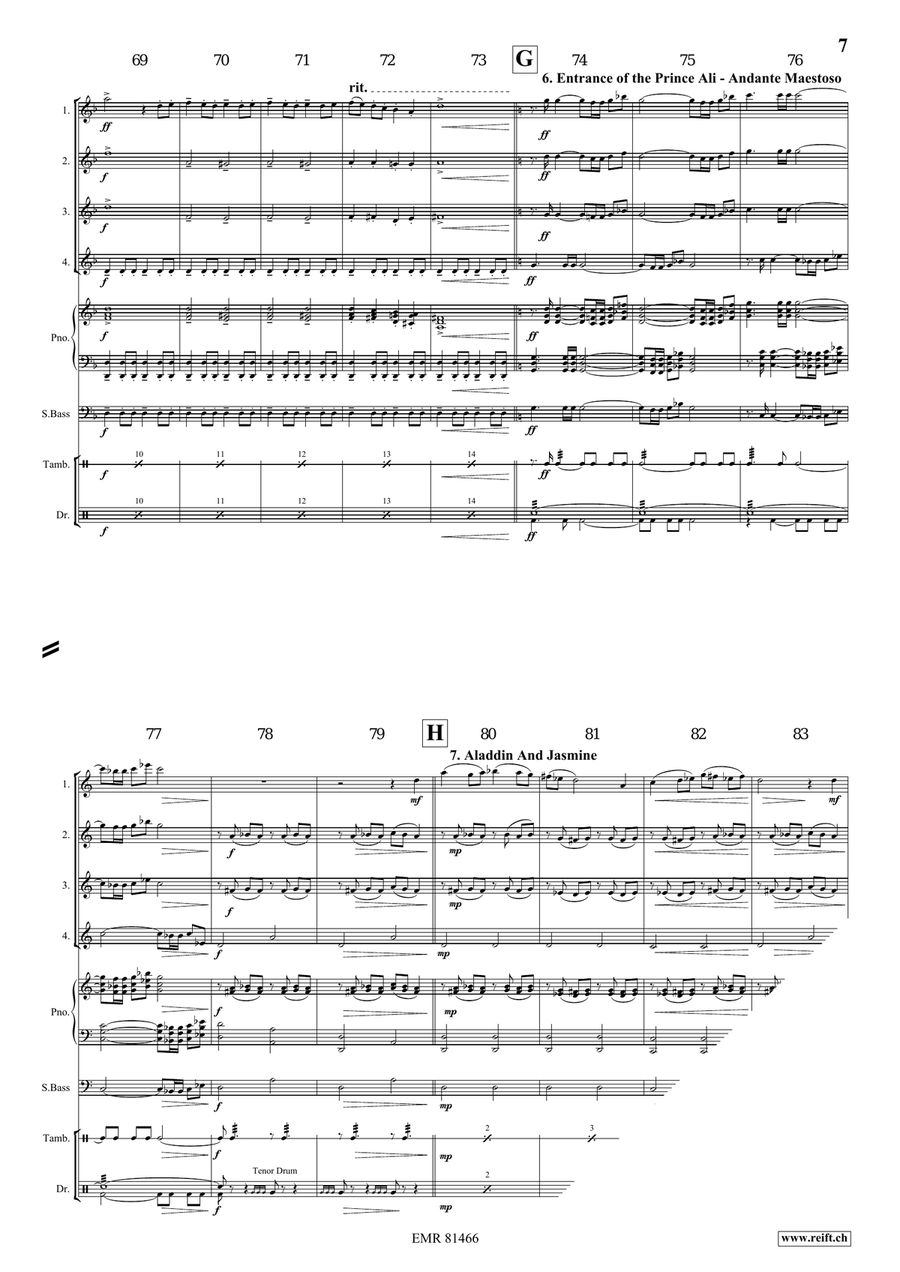 Aladdin Aladdin Flute Quartet scores gallery preview page 8