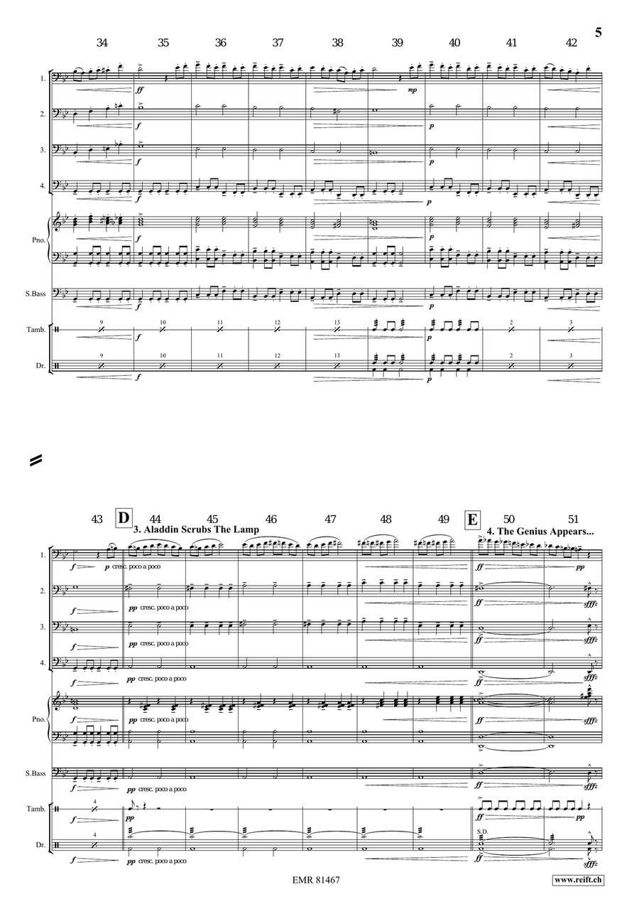 Aladdin Aladdin Bassoon Quartet scores gallery preview page 6