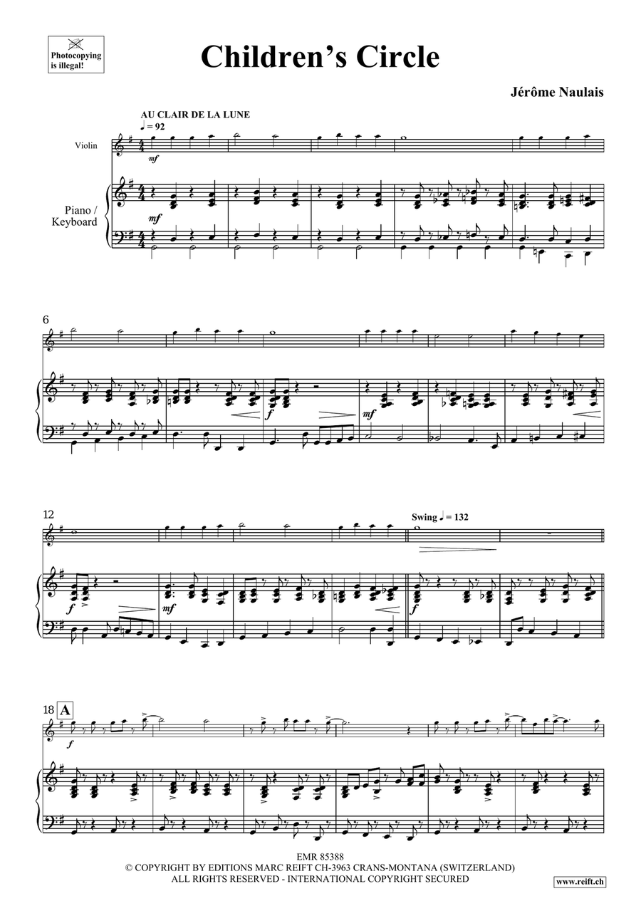 Children's Circle Children's Circle Violin Solo scores gallery preview page 5