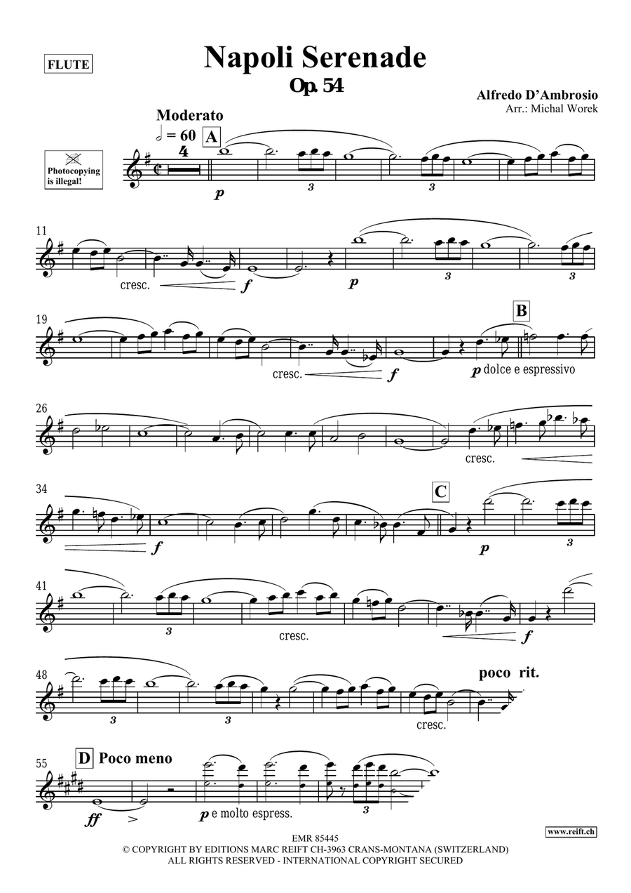 Napoli Serenade Napoli Serenade Flute Solo scores gallery preview page 3