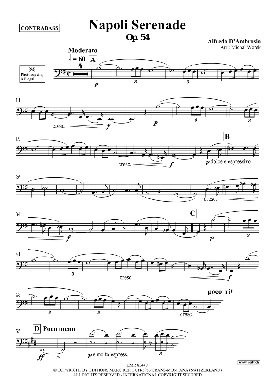 Napoli Serenade Napoli Serenade Double Bass scores gallery preview page 3