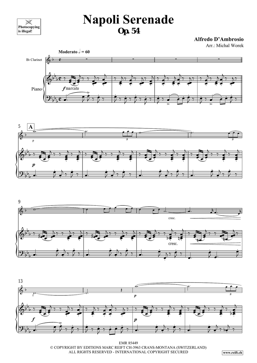 Napoli Serenade Napoli Serenade Clarinet Solo scores gallery preview page 4