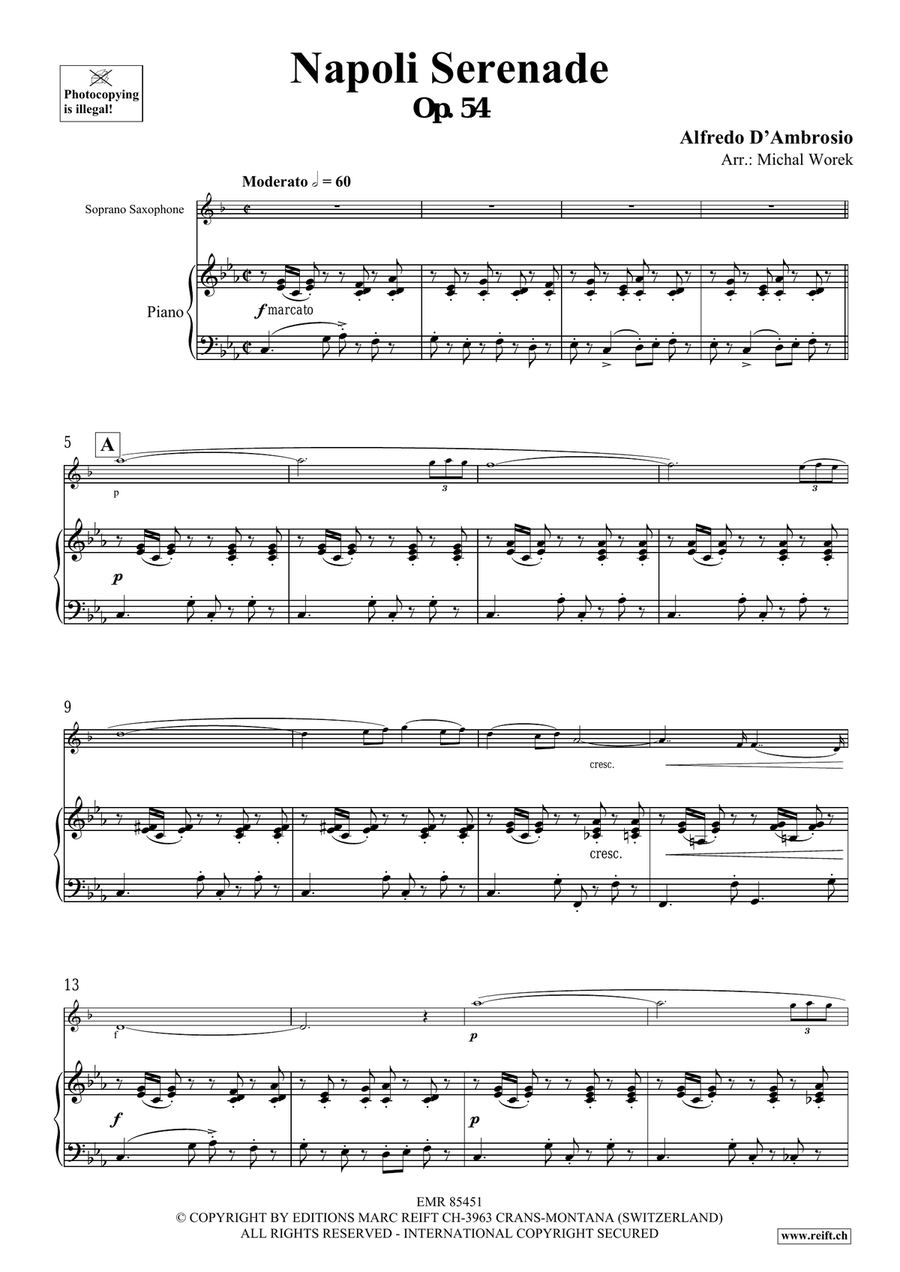 Napoli Serenade Napoli Serenade Soprano Saxophone scores gallery preview page 4