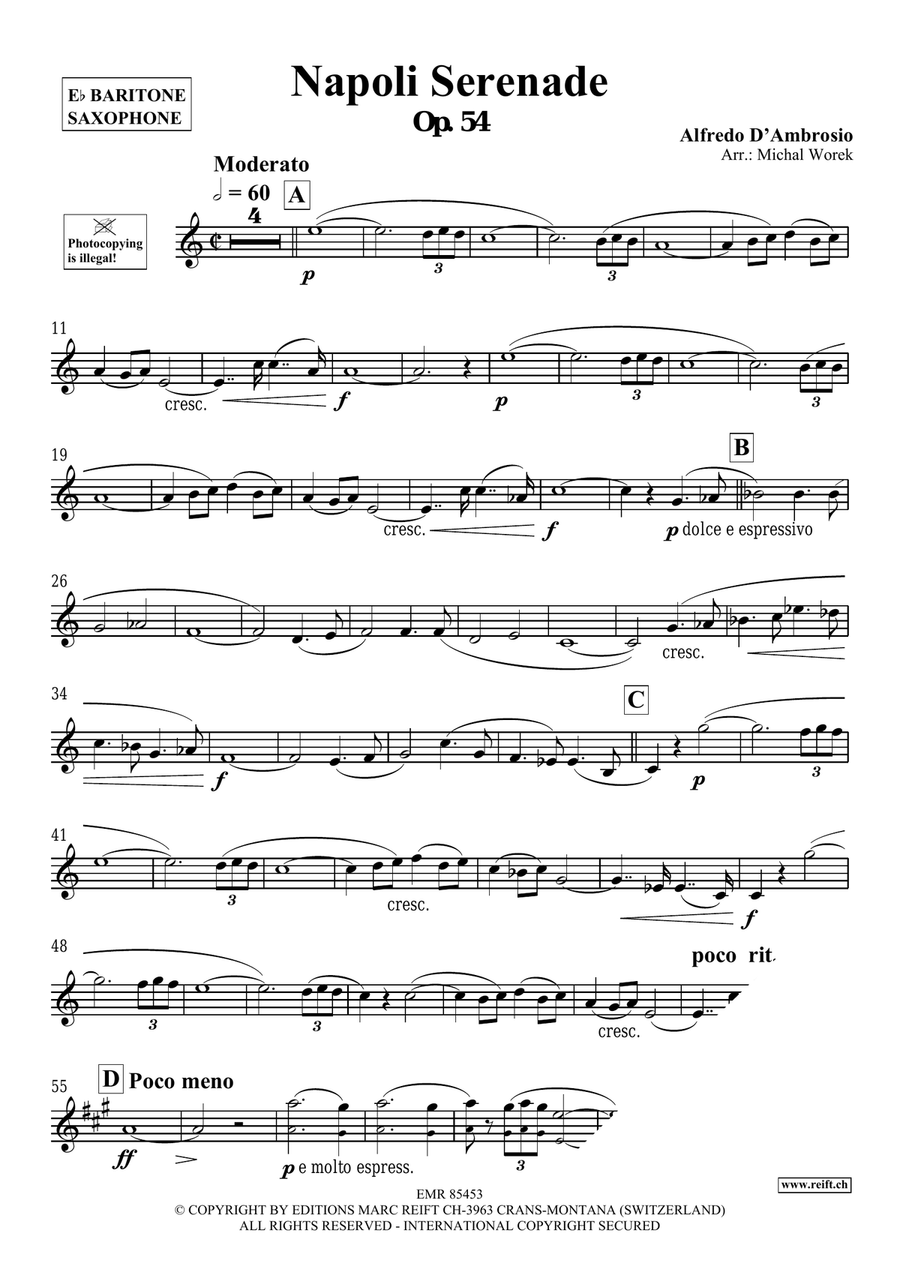 Napoli Serenade Napoli Serenade Baritone Saxophone scores gallery preview page 3