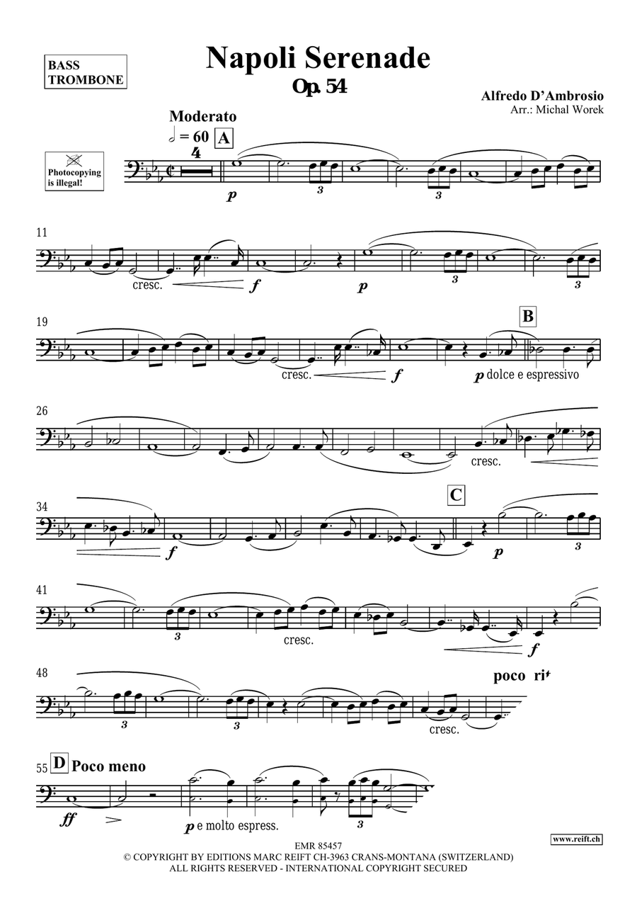 Napoli Serenade Napoli Serenade Bass Trombone scores gallery preview page 3
