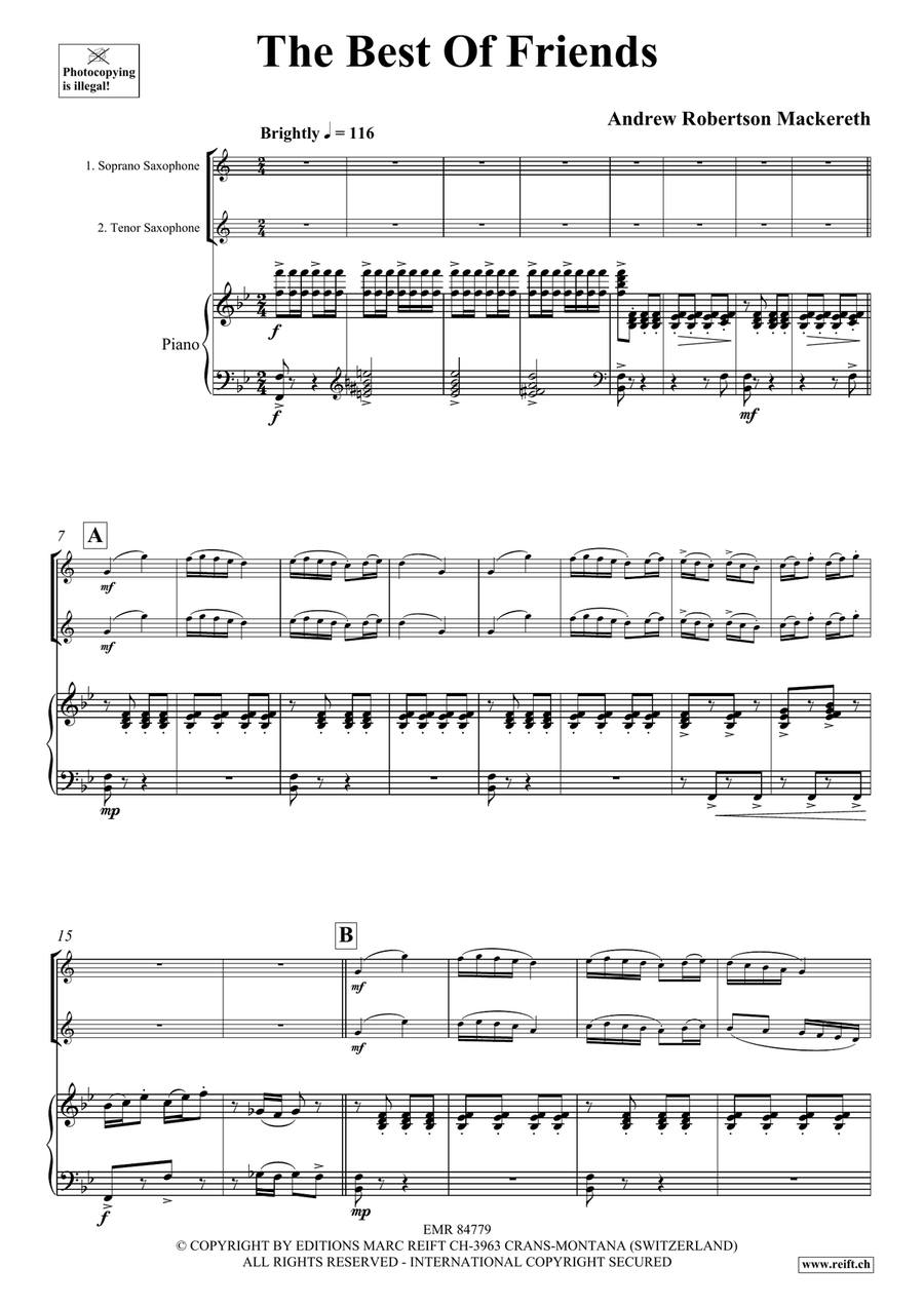 The Best Of Friends The Best Of Friends Tenor Saxophone scores gallery preview page 4
