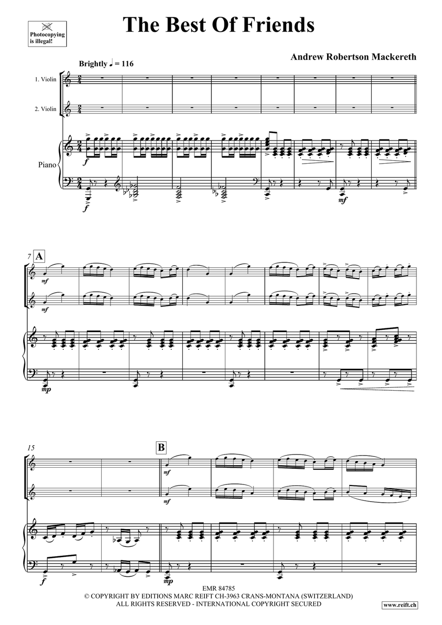 The Best Of Friends The Best Of Friends Violin scores gallery preview page 4