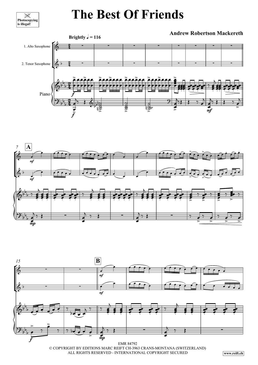 The Best Of Friends The Best Of Friends Tenor Saxophone scores gallery preview page 4