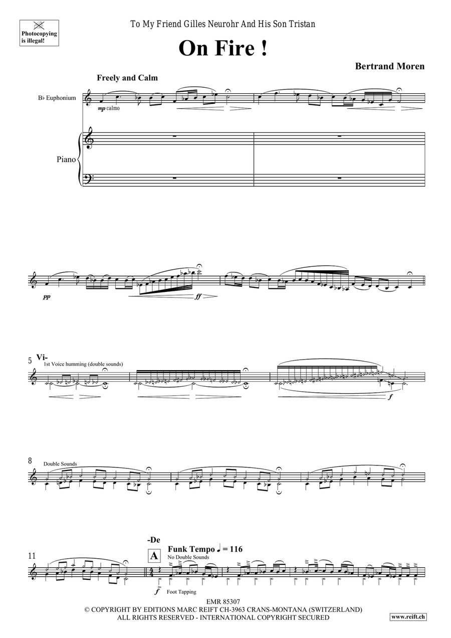 On Fire ! On Fire ! Euphonium scores gallery preview page 5