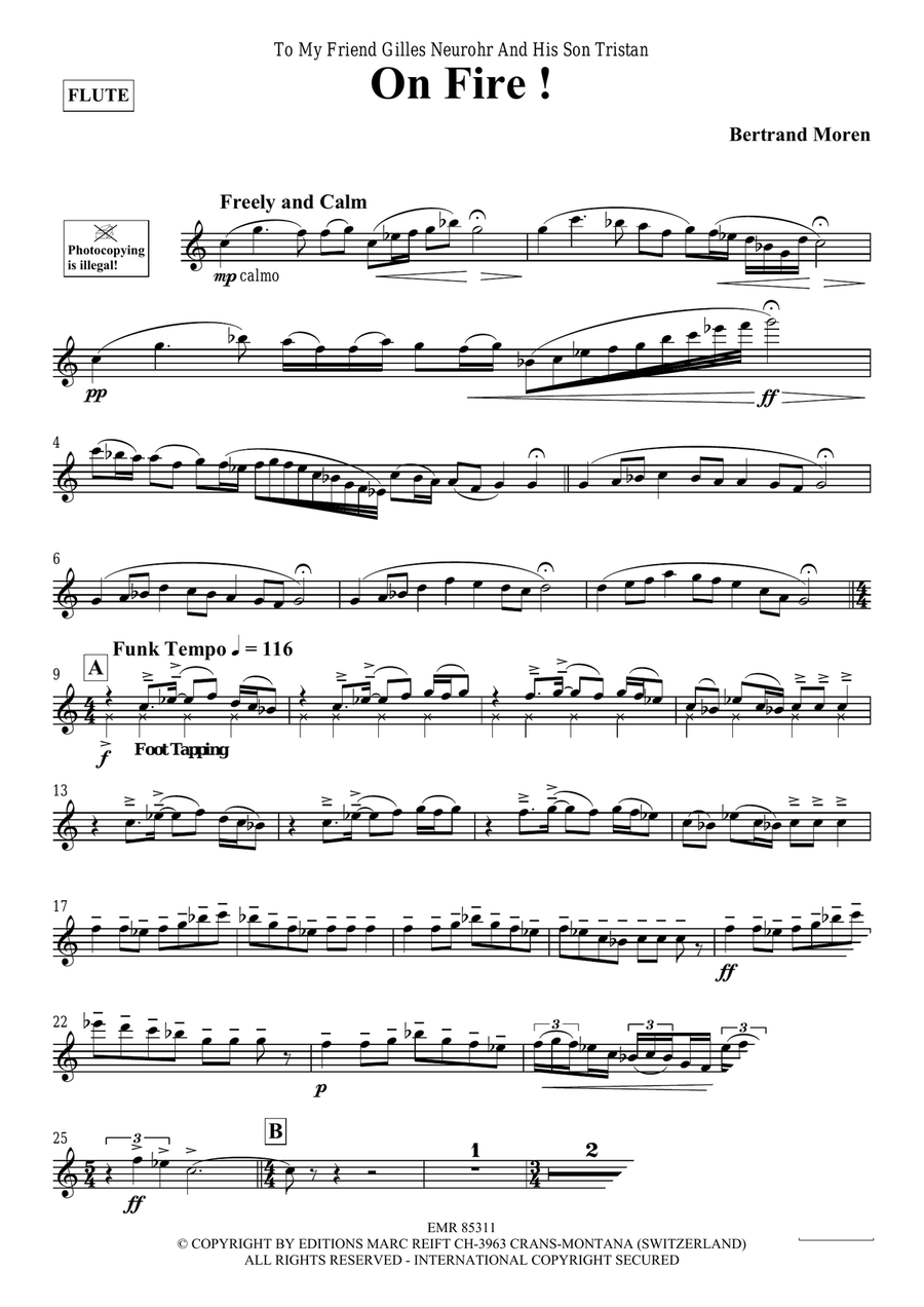 On Fire ! On Fire ! Flute Solo scores gallery preview page 4