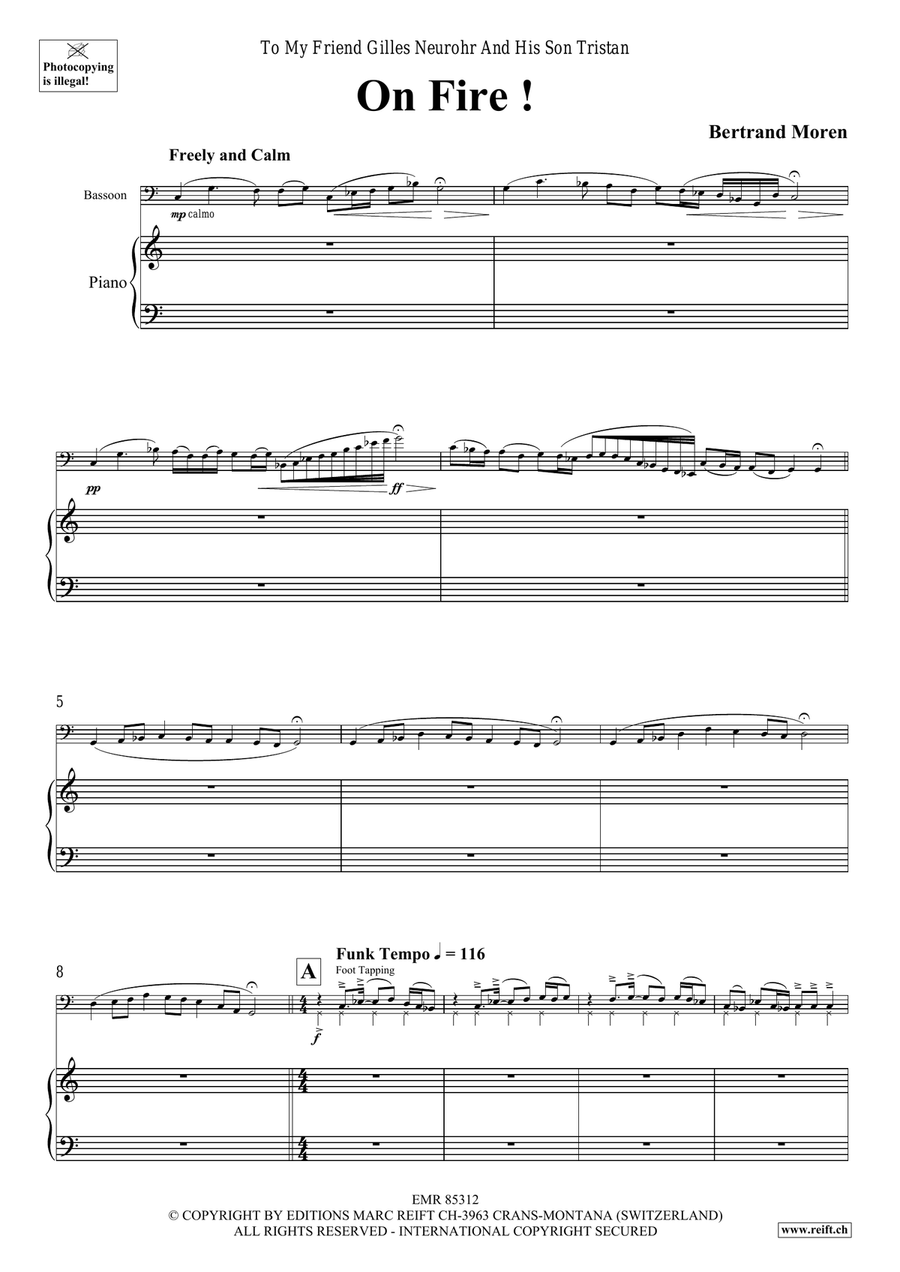 On Fire ! On Fire ! Bassoon Solo scores gallery preview page 5