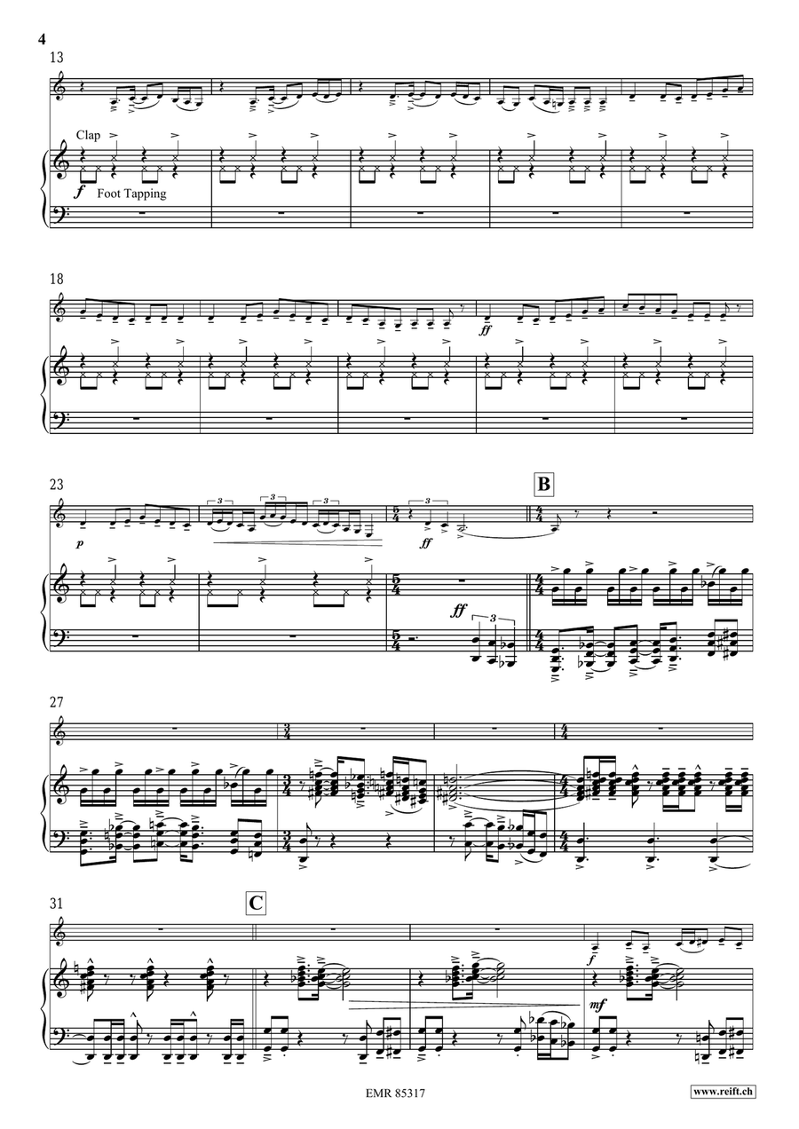 On Fire ! On Fire ! Bass Clarinet scores gallery preview page 6