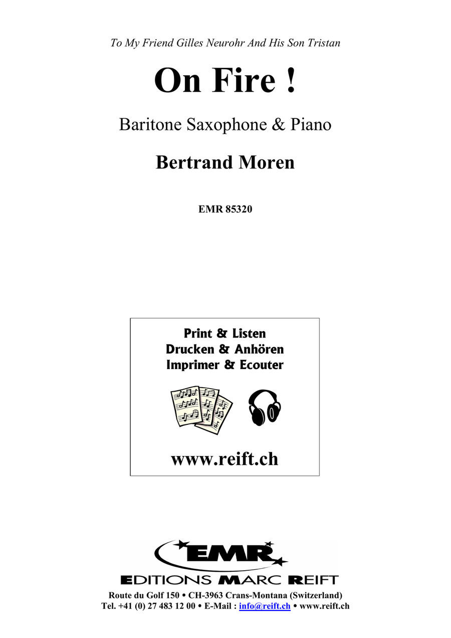 On Fire ! On Fire ! Baritone Saxophone scores gallery preview page 2
