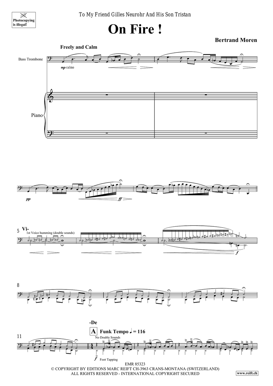 On Fire ! On Fire ! Bass Trombone scores gallery preview page 5