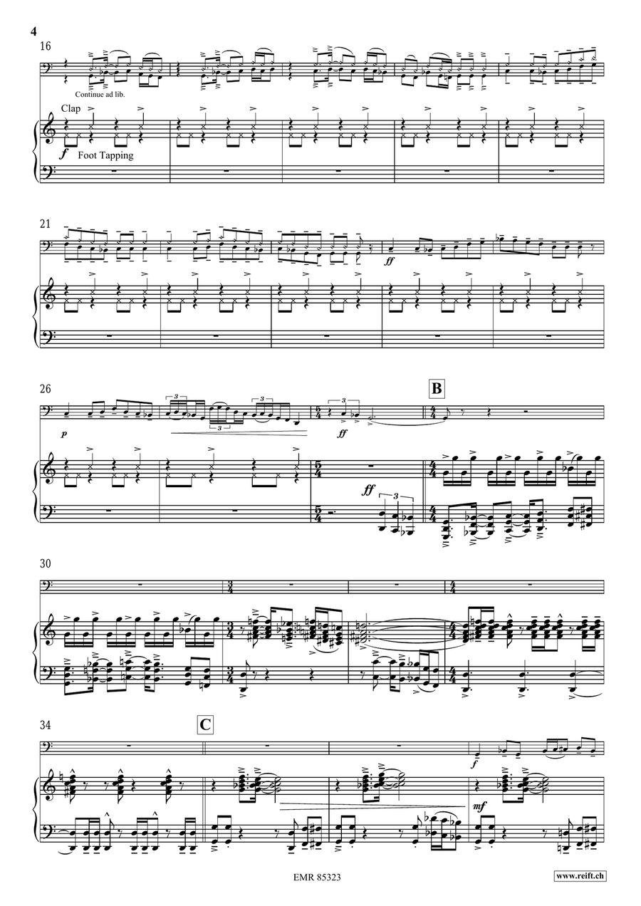 On Fire ! On Fire ! Bass Trombone scores gallery preview page 6