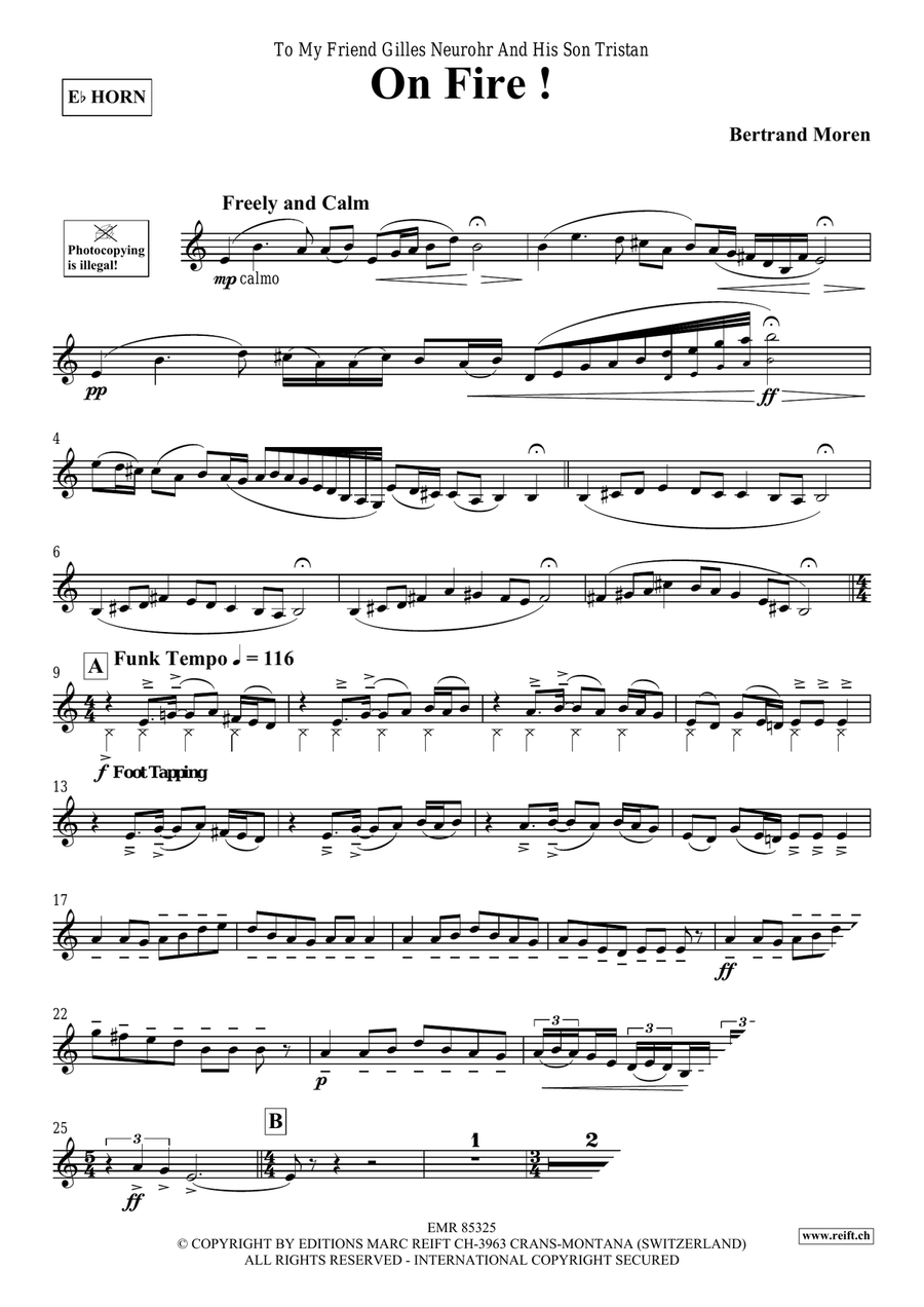 On Fire ! On Fire ! Horn scores gallery preview page 4