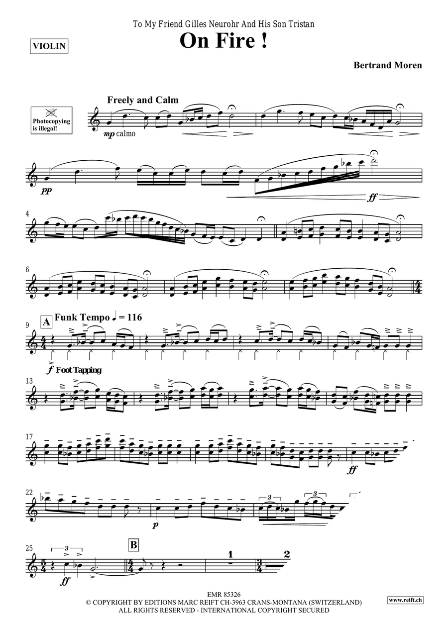 On Fire ! On Fire ! Violin Solo scores gallery preview page 4