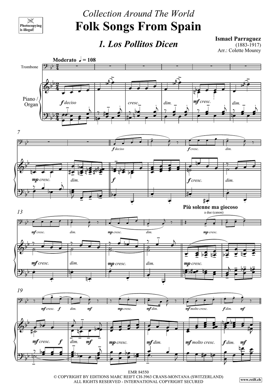 Folk Songs From Spain Folk Songs From Spain Organ scores gallery preview page 4