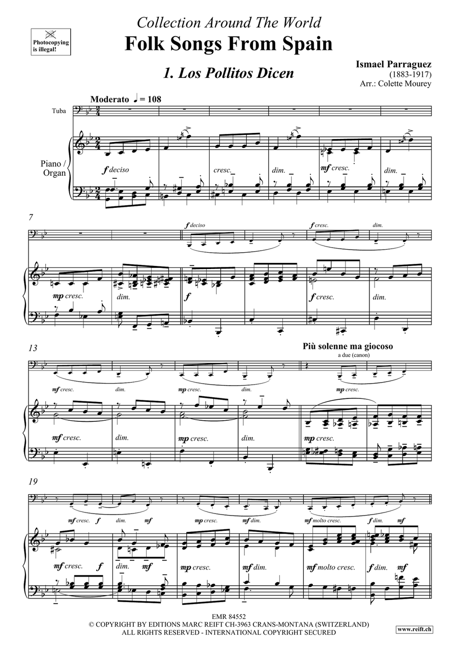 Folk Songs From Spain Folk Songs From Spain Tuba scores gallery preview page 4