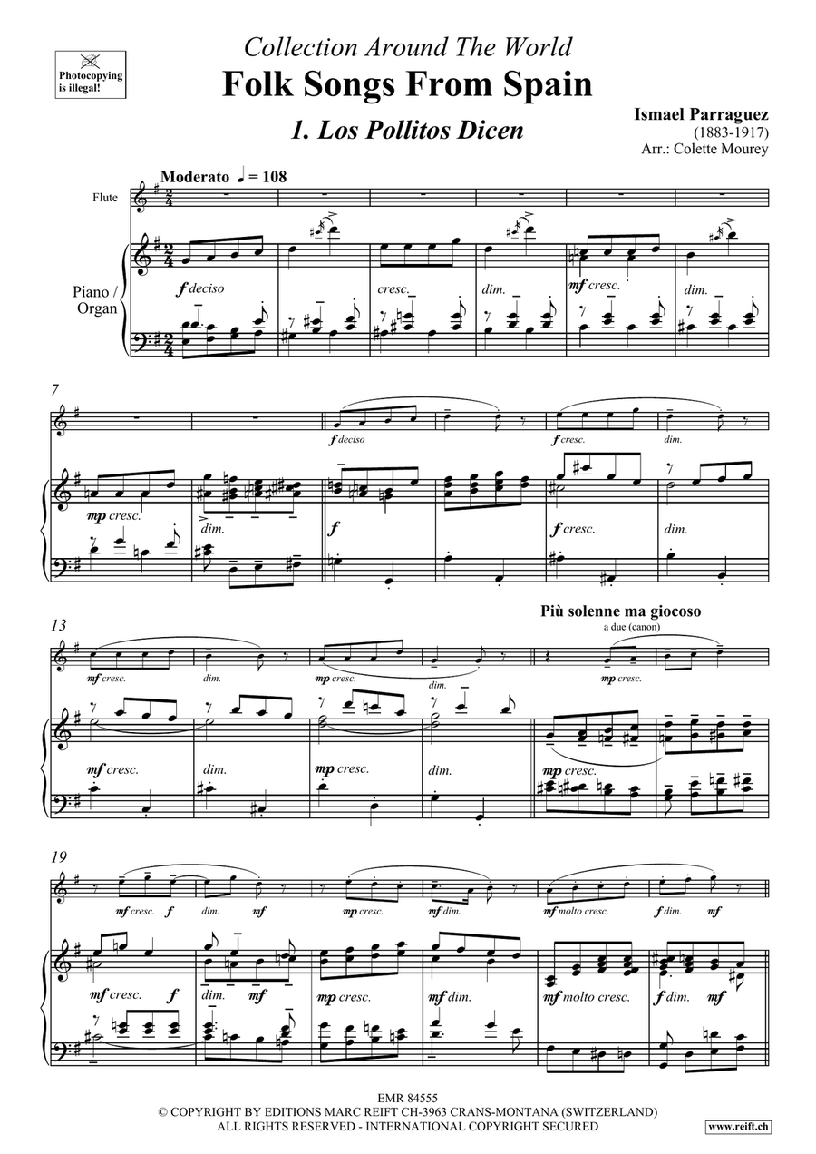 Folk Songs From Spain Folk Songs From Spain Flute Solo scores gallery preview page 4