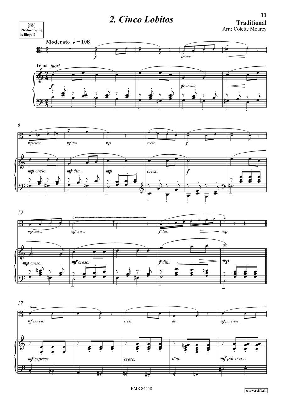 Folk Songs From Spain Folk Songs From Spain Viola scores gallery preview page 6