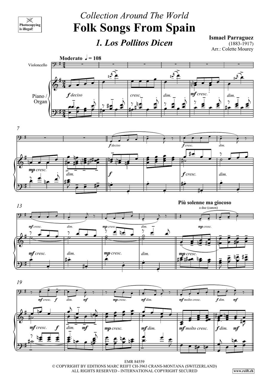 Folk Songs From Spain Folk Songs From Spain Organ scores gallery preview page 4