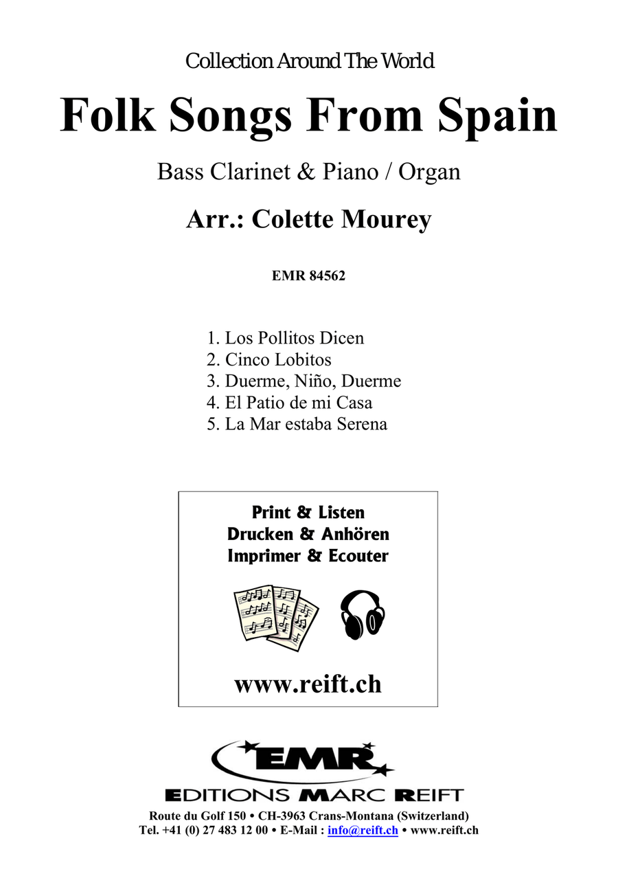 Folk Songs From Spain Folk Songs From Spain Bass Clarinet scores gallery preview page 2