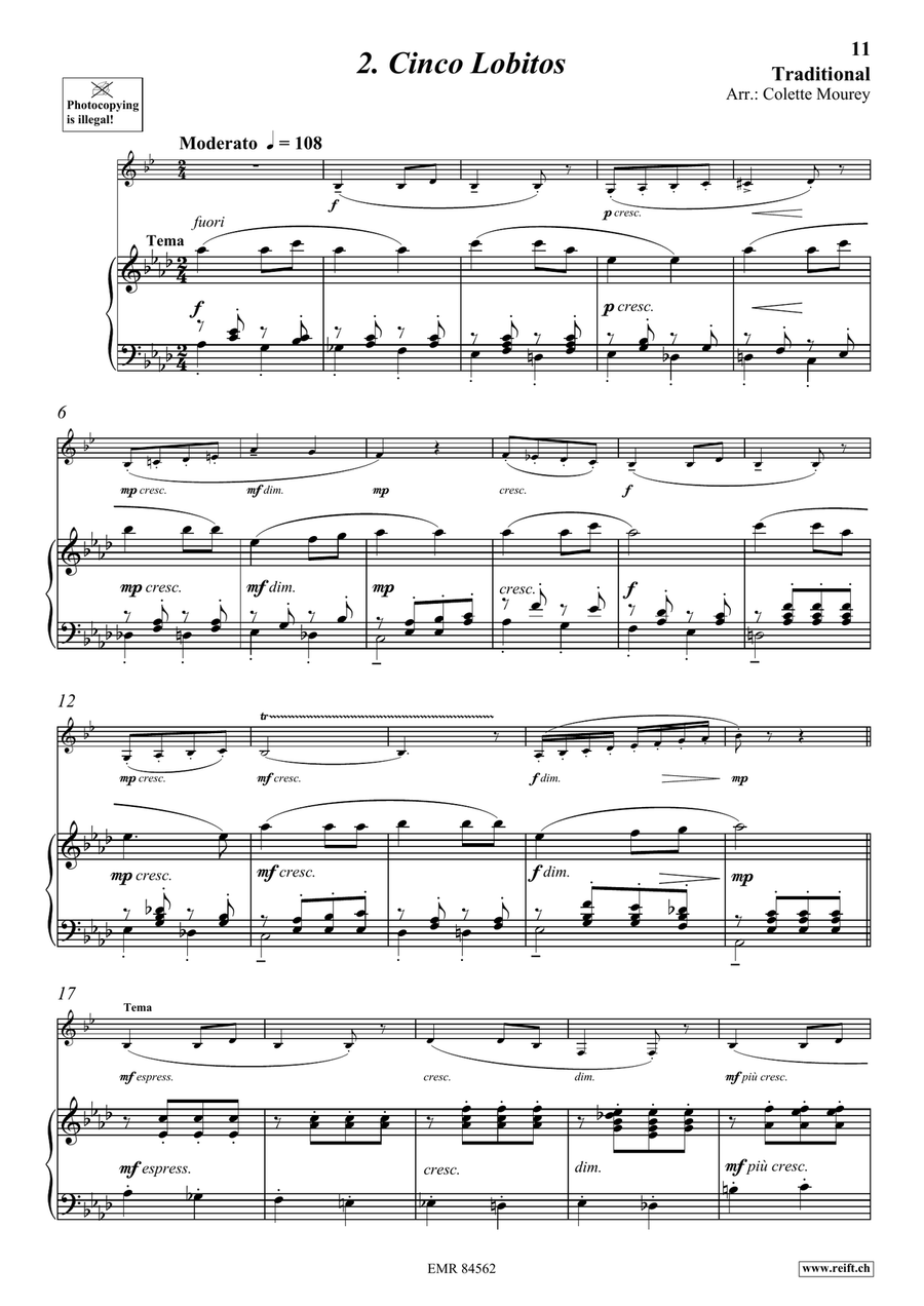 Folk Songs From Spain Folk Songs From Spain Bass Clarinet scores gallery preview page 6