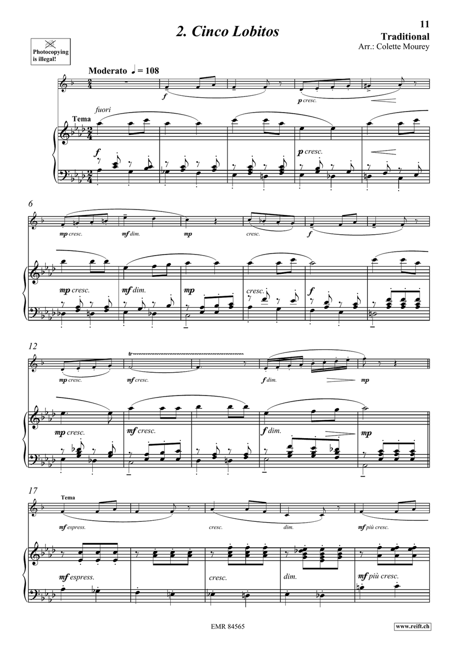 Folk Songs From Spain Folk Songs From Spain Baritone Saxophone scores gallery preview page 6