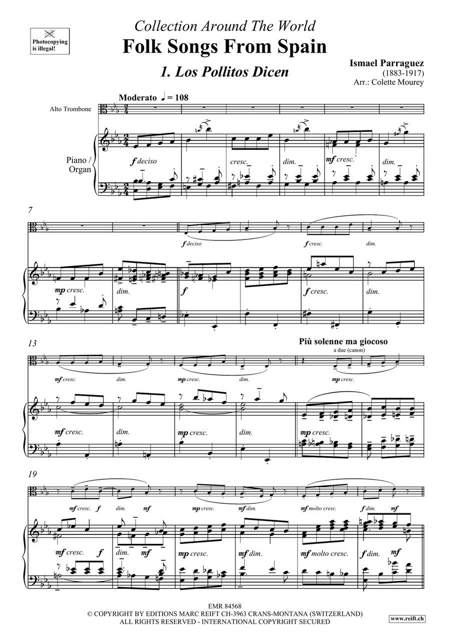 Folk Songs From Spain Folk Songs From Spain Organ scores gallery preview page 4