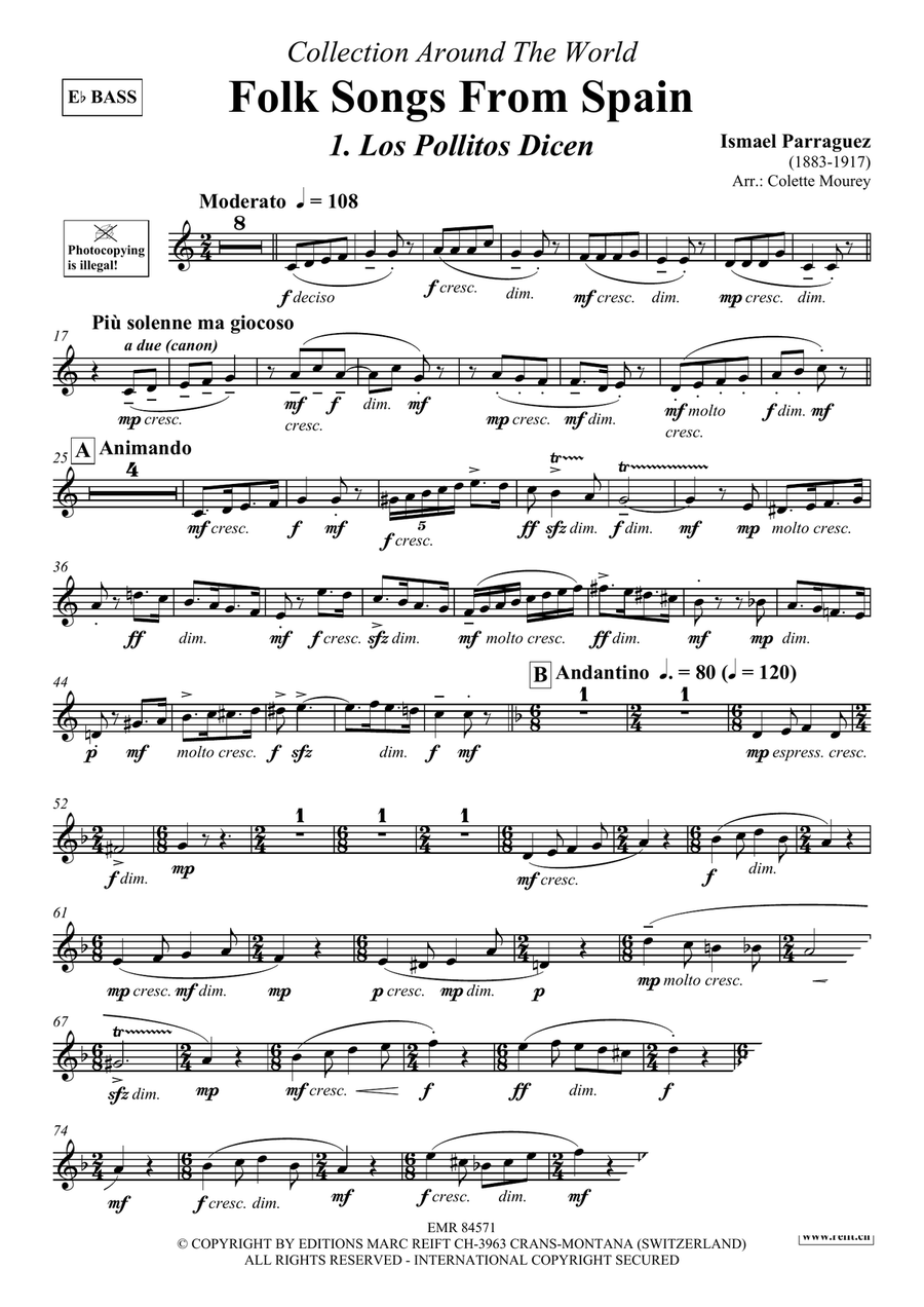 Folk Songs From Spain Folk Songs From Spain Organ scores gallery preview page 3