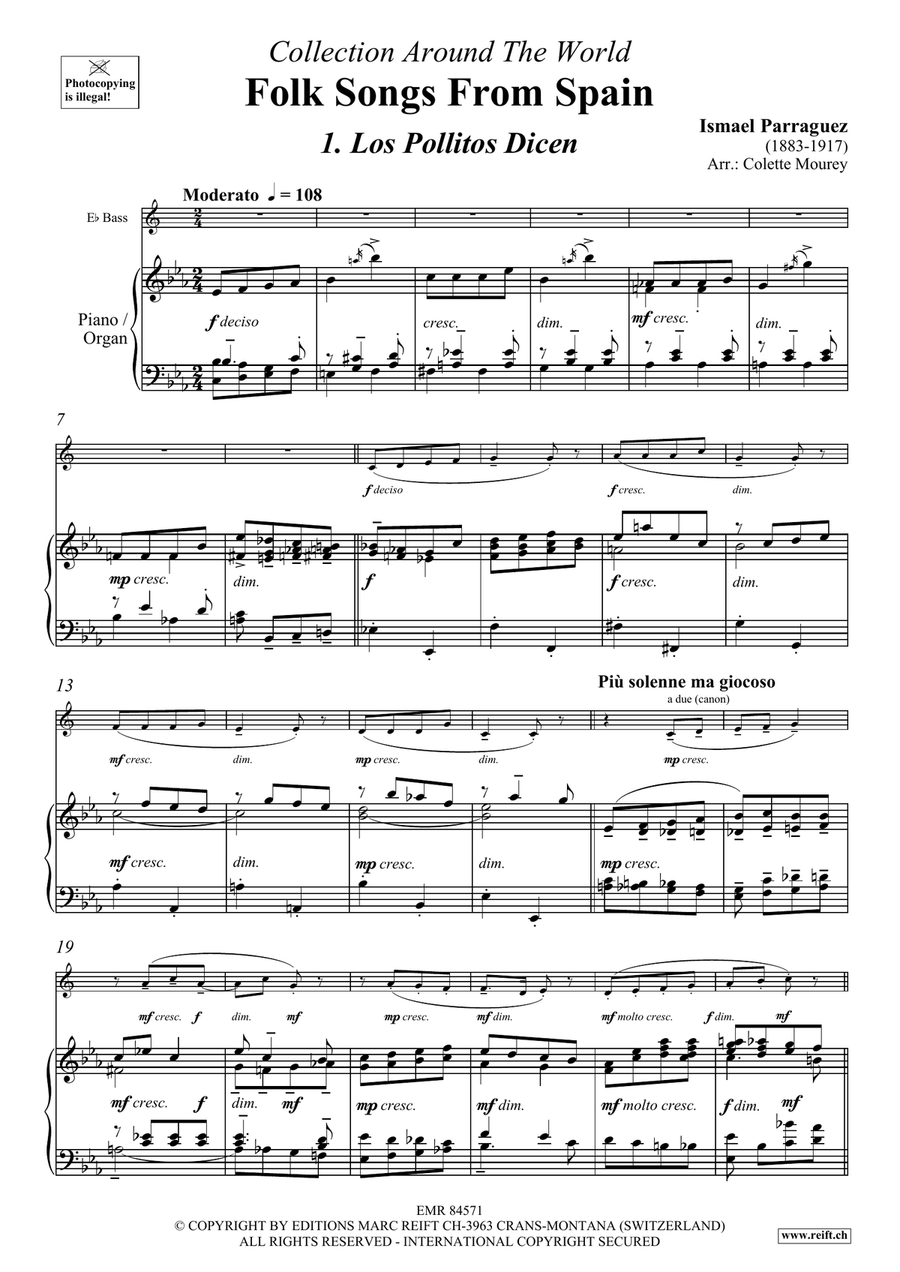 Folk Songs From Spain Folk Songs From Spain Organ scores gallery preview page 4
