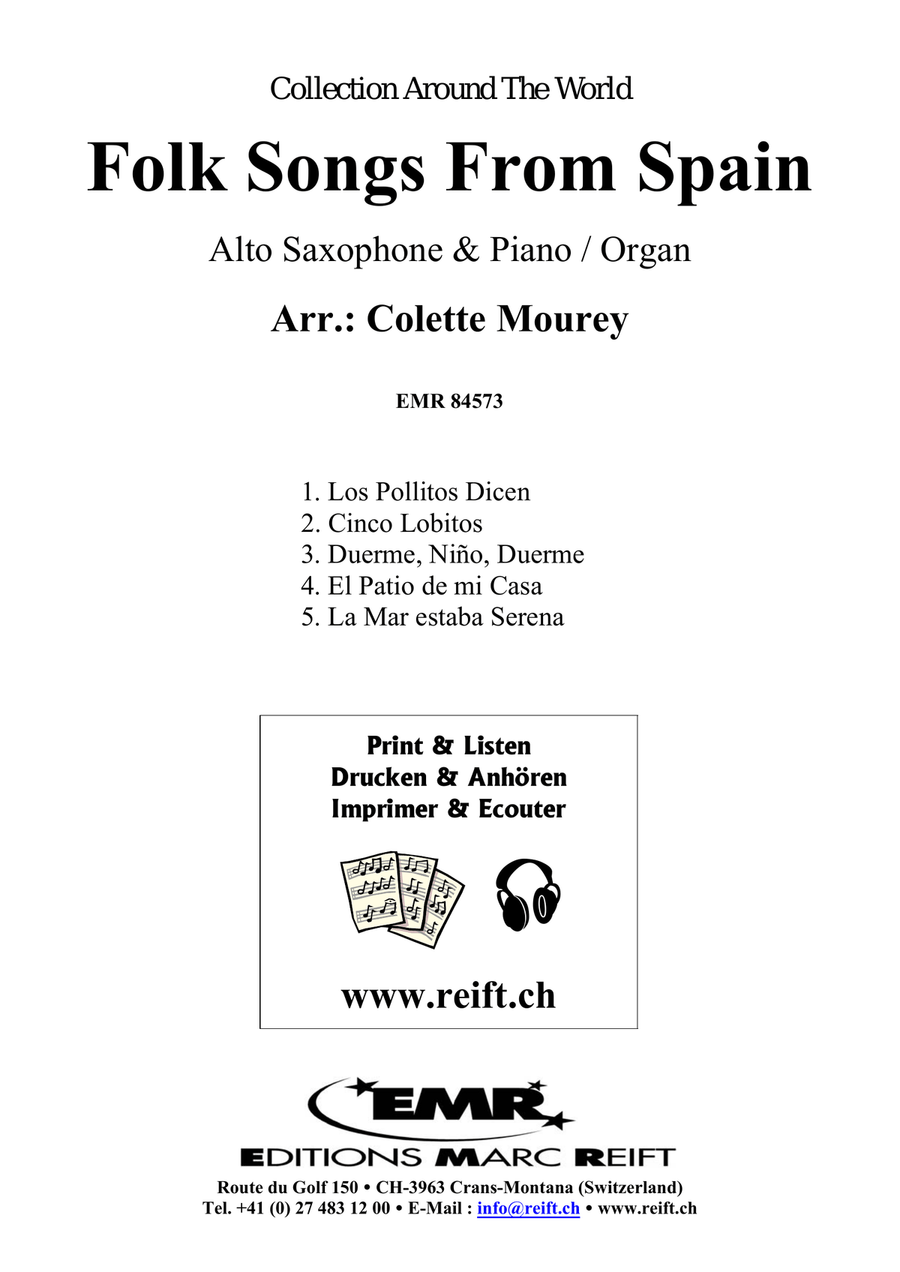 Folk Songs From Spain Folk Songs From Spain Alto Saxophone scores gallery preview page 2