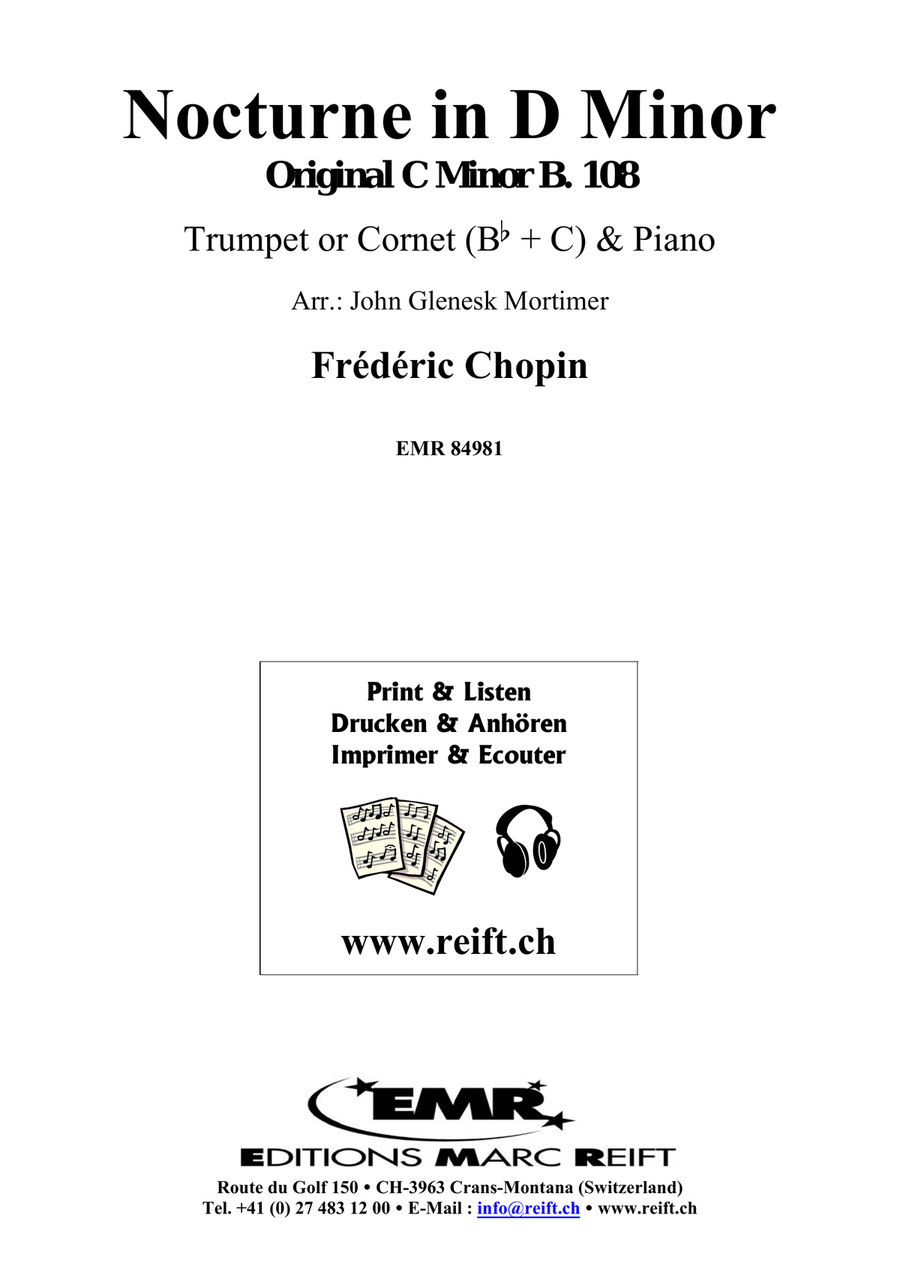 Nocturne in D Minor Nocturne in D Minor Cornet scores gallery preview page 2