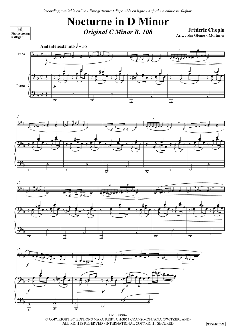 Nocturne in D Minor Nocturne in D Minor Tuba scores gallery preview page 3