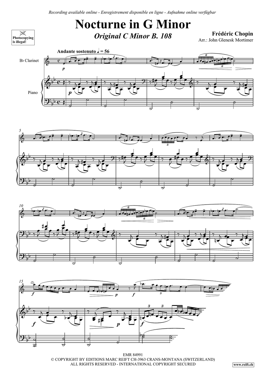 Nocturne in D Minor Nocturne in D Minor Clarinet Solo scores gallery preview page 3
