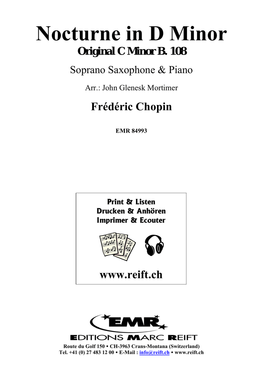 Nocturne in D Minor Nocturne in D Minor Soprano Saxophone scores gallery preview page 2