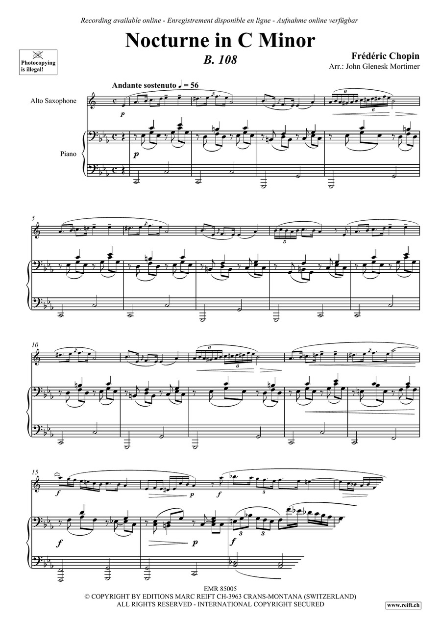 Nocturne in D Minor Nocturne in D Minor Alto Saxophone scores gallery preview page 3