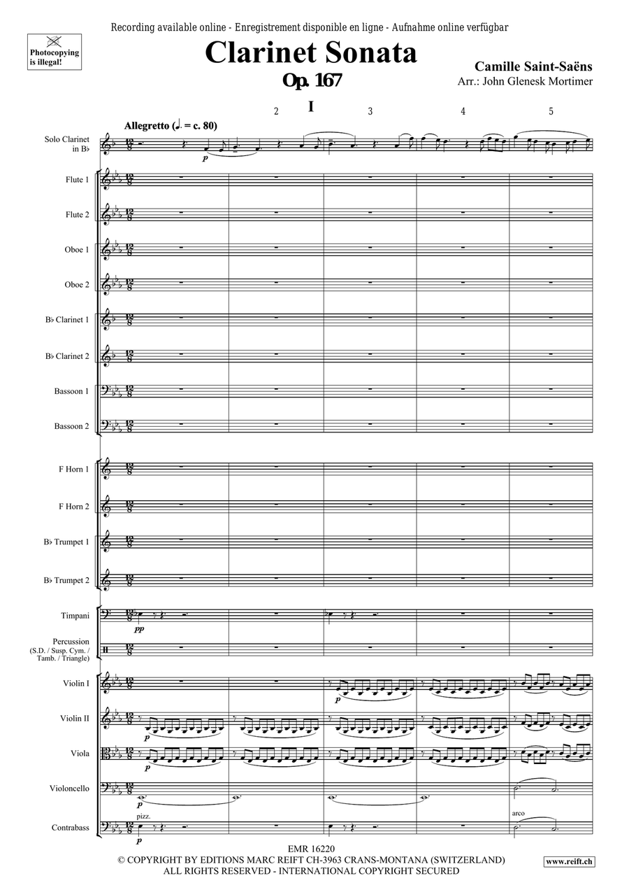 Clarinet Sonata Clarinet Sonata Orchestra scores gallery preview page 4