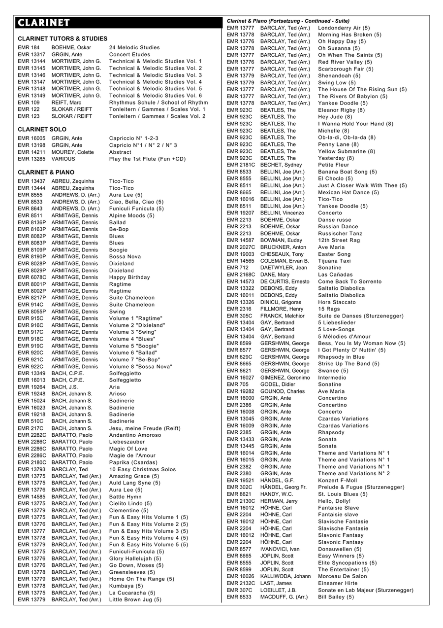 Melody in F Melody in F Clarinet Solo scores gallery preview page 5