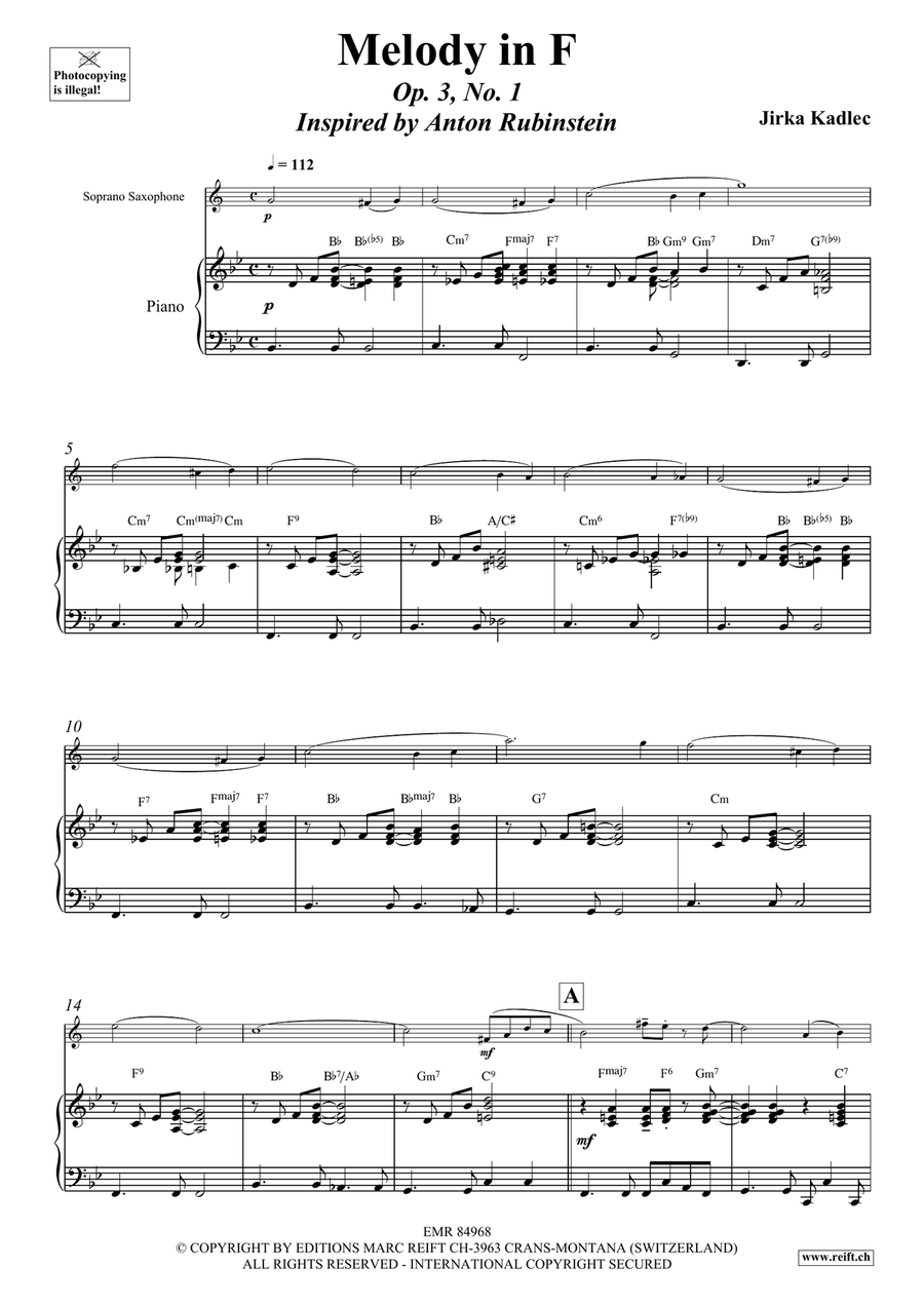 Melody in F Melody in F Soprano Saxophone scores gallery preview page 3