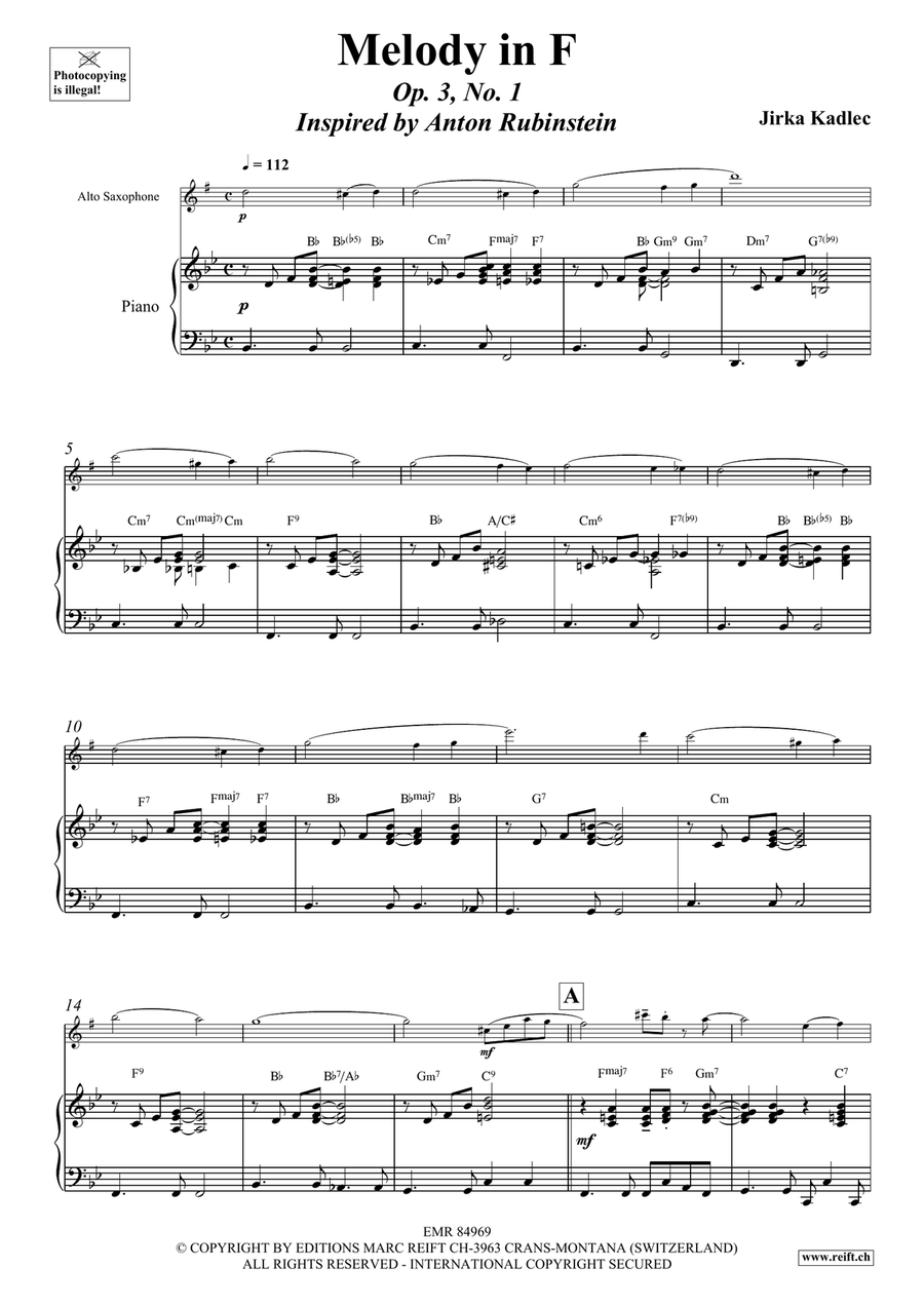 Melody in F Melody in F Alto Saxophone scores gallery preview page 3