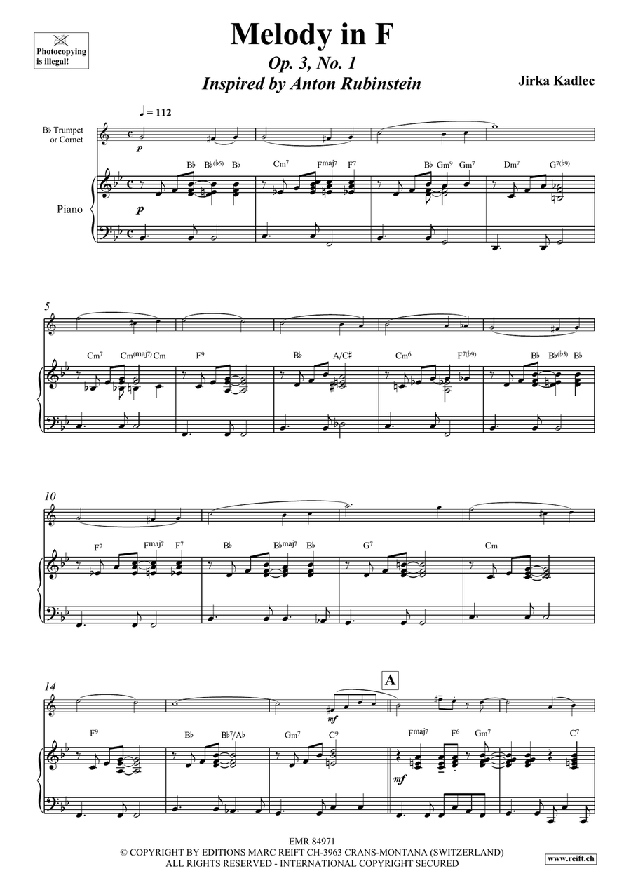 Melody in F Melody in F Cornet scores gallery preview page 3