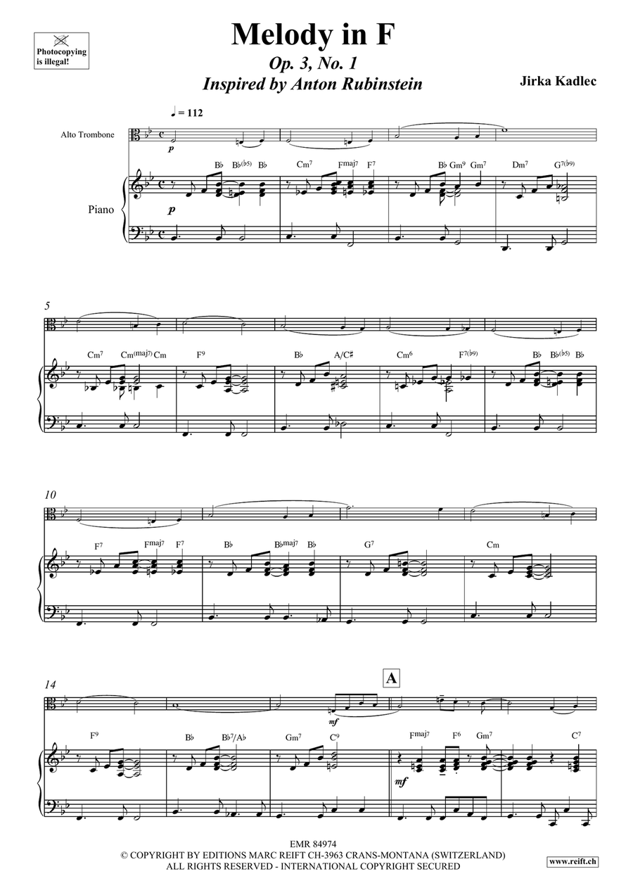 Melody in F Melody in F Piano Accompaniment scores gallery preview page 3