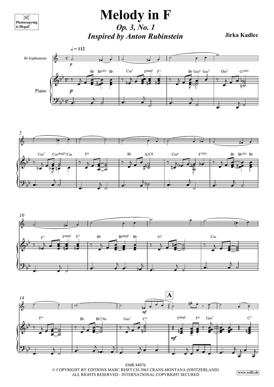 Melody in F Melody in F Euphonium scores gallery preview page 3