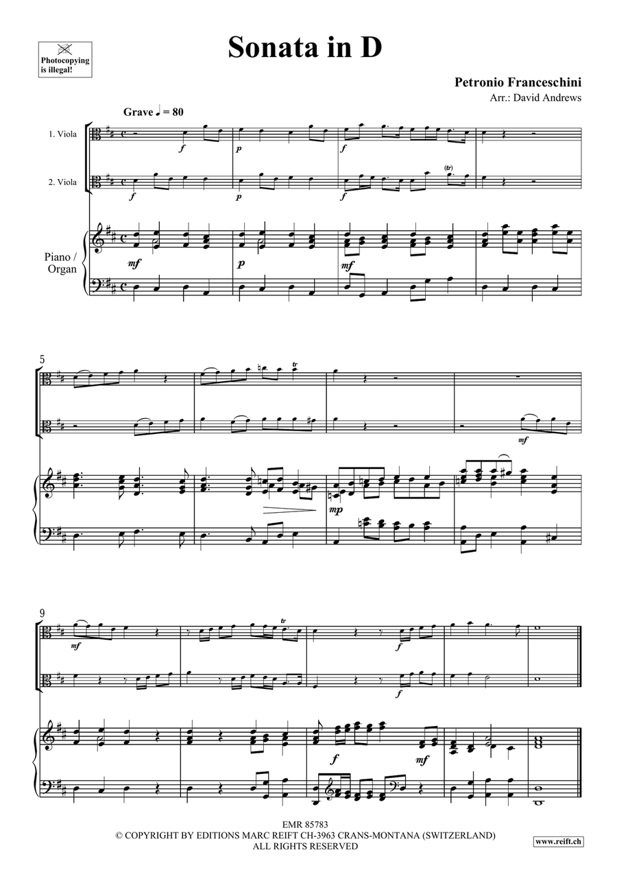 Sonata in D Sonata in D Viola scores gallery preview page 3